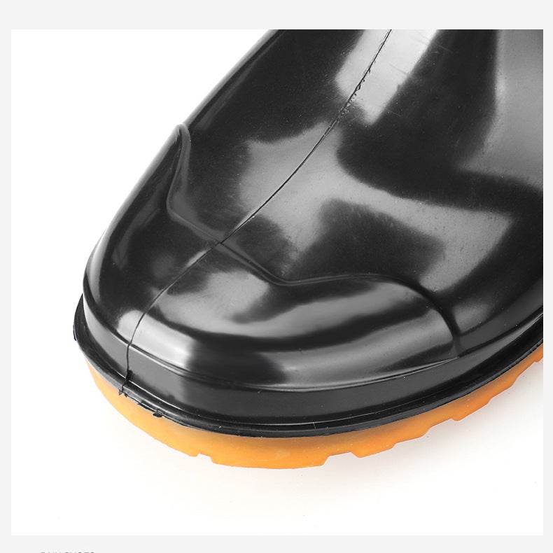 Military Rain Boots Adult Plastic Kitchen High-Top Short Rain Boots Waterproof Non-Slip Labor Protection Wear-Resistant Overshoes Water Boots - Image 3